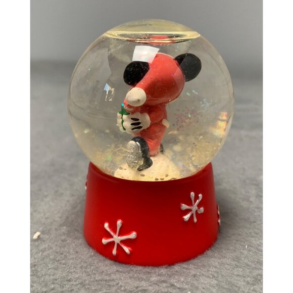 Disney 2007 Mickey Mouse Christmas Snow Globe Red Base with Box  JCPenney - Picture 2 of 7